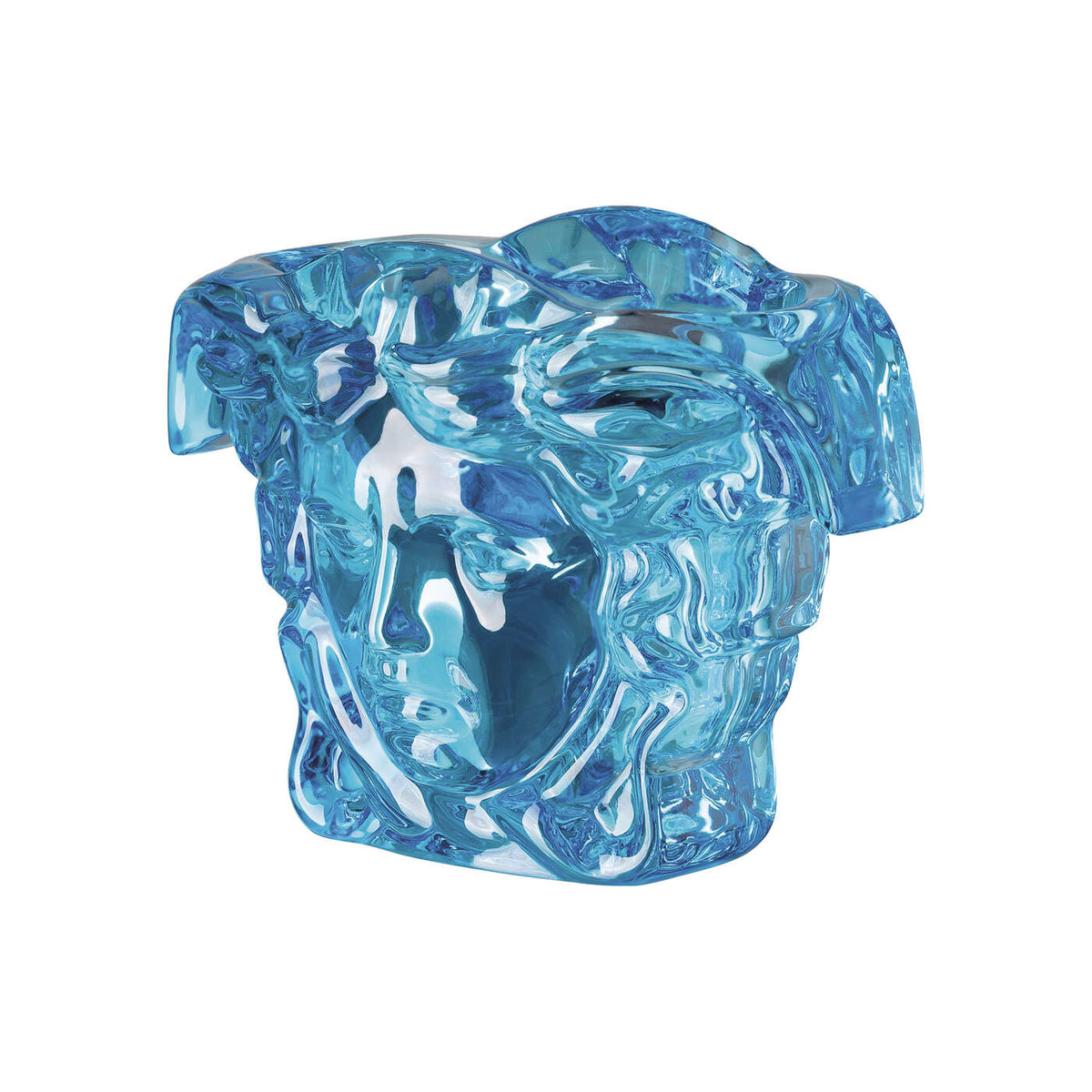 Versace Medusa Grande Vase, 7 in, Blue, view 2