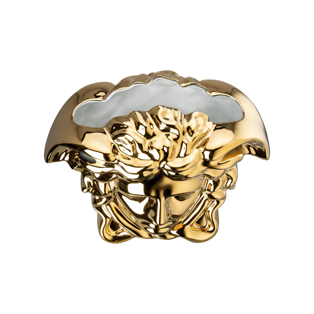 Versace Medusa Grande Vase, 8 1/4 in, Gold, view 2