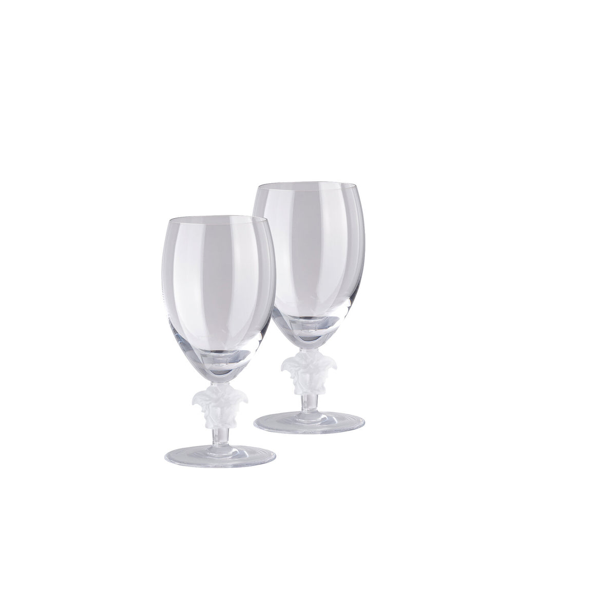Versace Medusa Lumiere 2nd Edition Clear White Wine Glass, Set of Two
