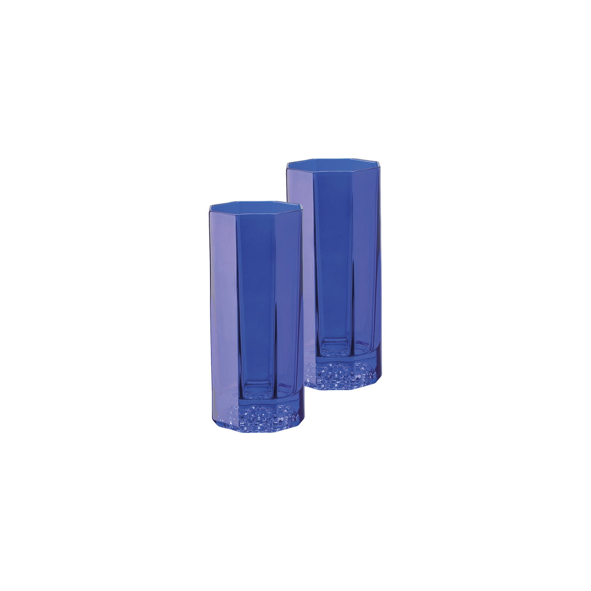 Versace Medusa Lumiere Rhapsody Blue Longdrink Glass, Set of Two