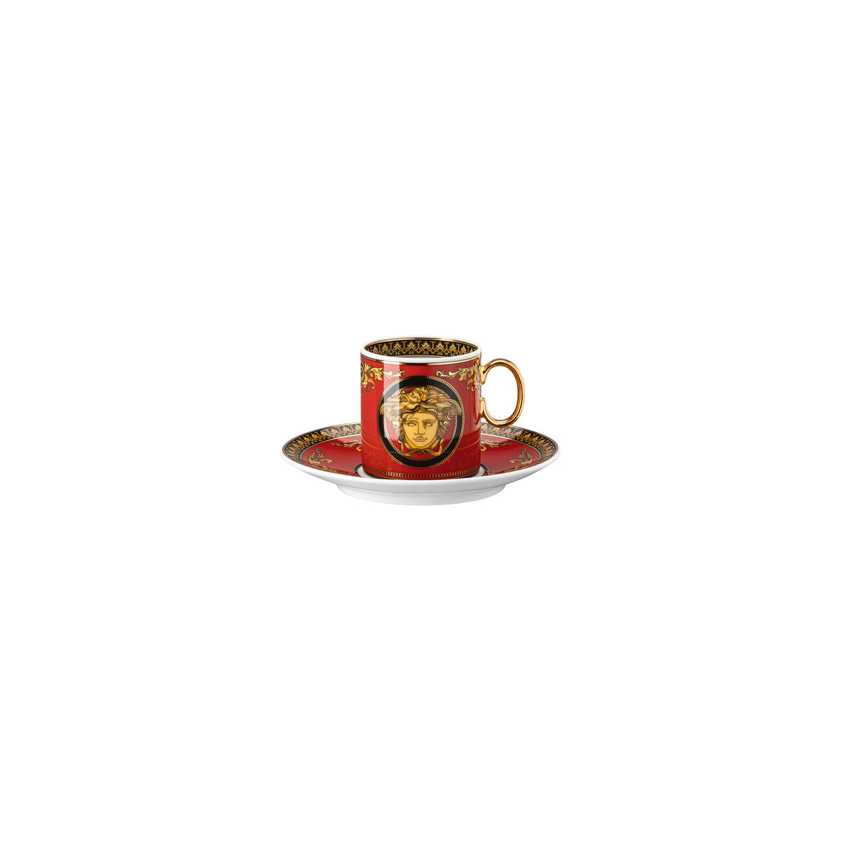 Versace Medusa Red A.D. Cup & Saucer