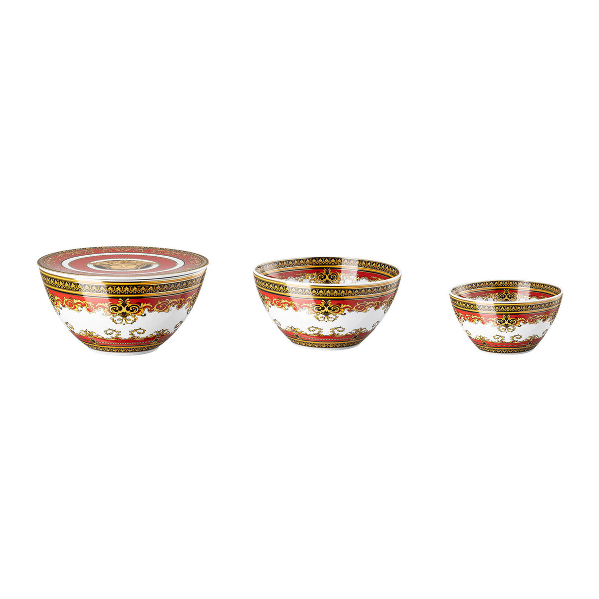 Versace Medusa Red Bowl Set, 4 pcs, view 3