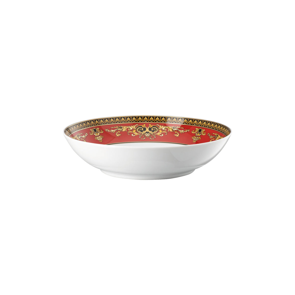 Versace Medusa Red Rim Soup, 8 2/3 in, Coupe, view 2