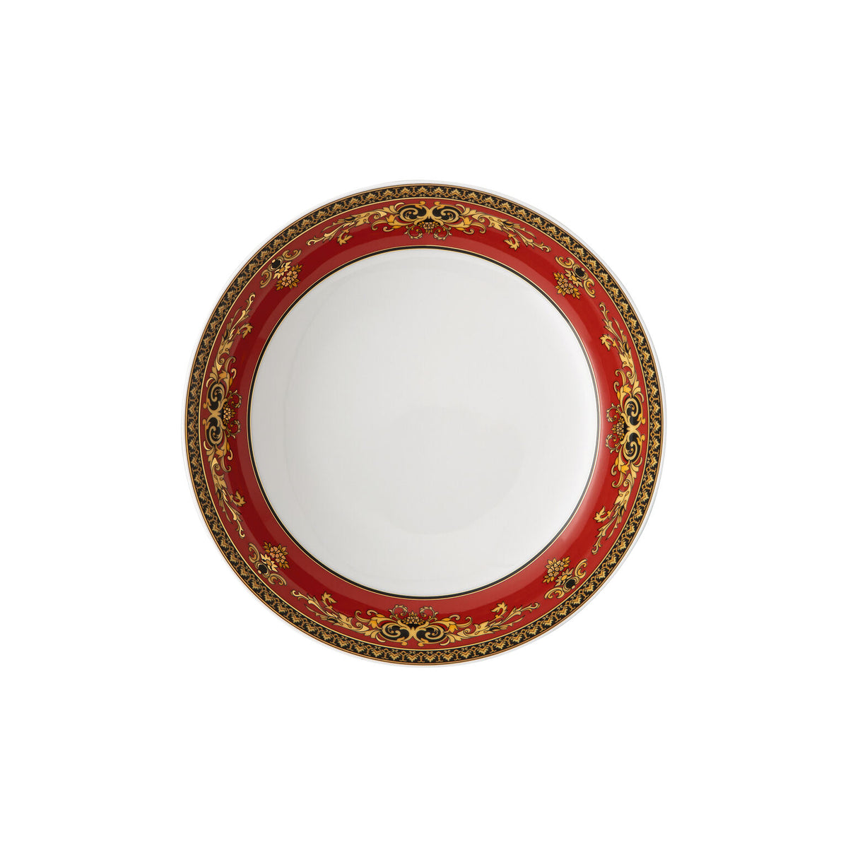 Versace Medusa Red Rim Soup, 8 2/3 in, Coupe