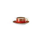 Versace Medusa Red Tea Cup & Saucer, 6 3/4 oz