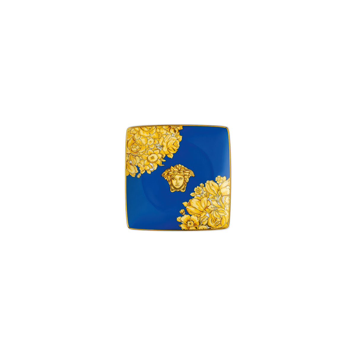 Versace Medusa Rhapsody Canape Dish, 4 3/4 in, Square, Blue