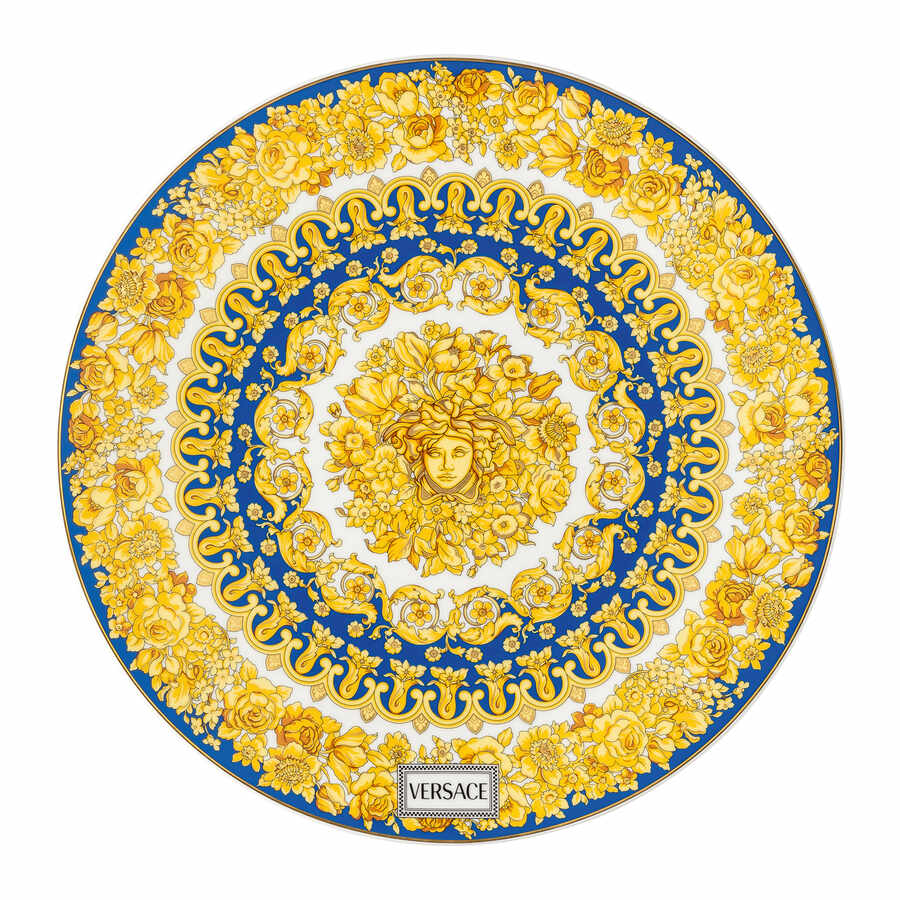 Versace Medusa Rhapsody Service Plate, 13 in, Blue