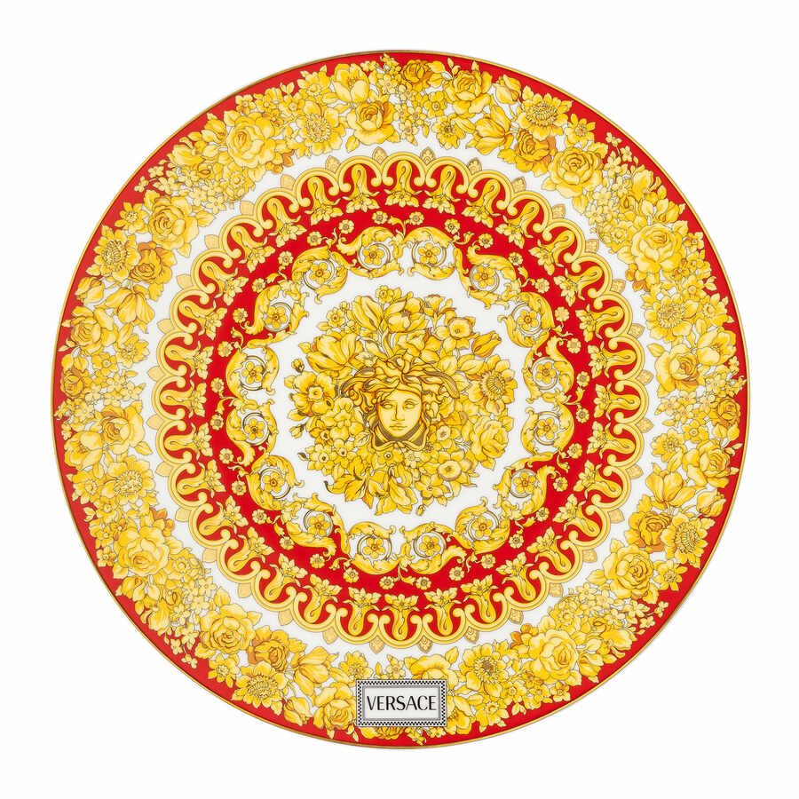 Versace Medusa Rhapsody Service Plate, 13 in, Red