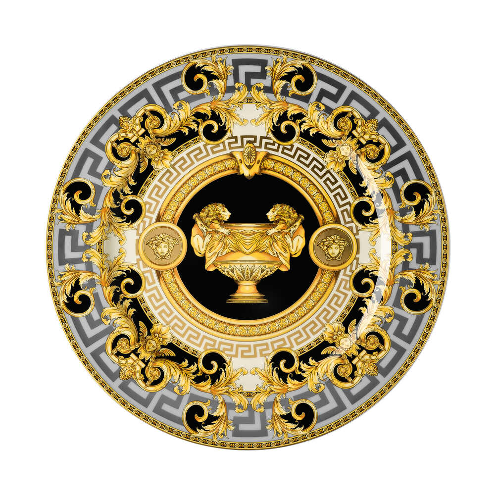 Versace Prestige Gala Service Plate, 11 3/4 in, Black Center