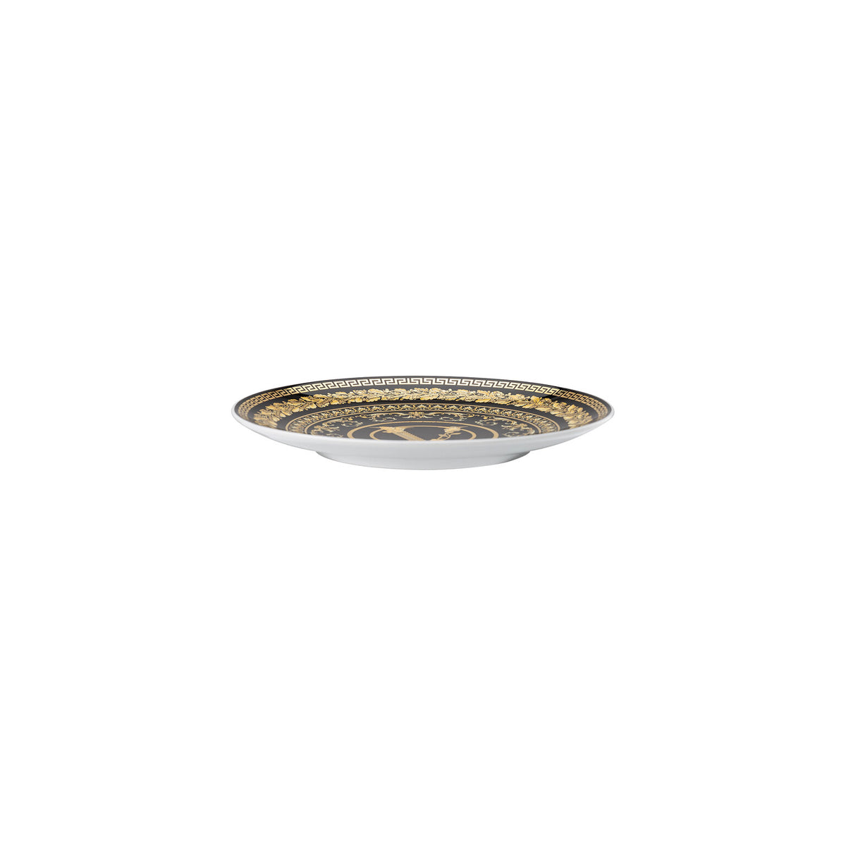 Versace Virtus Gala Bread & Butter Plate, 6 2/3 in, Black, view 2