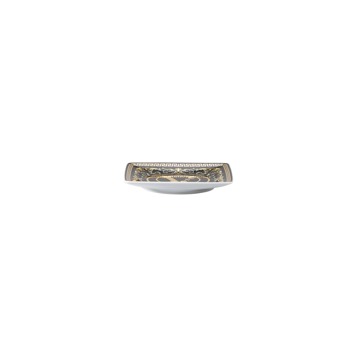 Versace Virtus Gala Canape Dish, 4 3/4 in, Square, Black, view 2