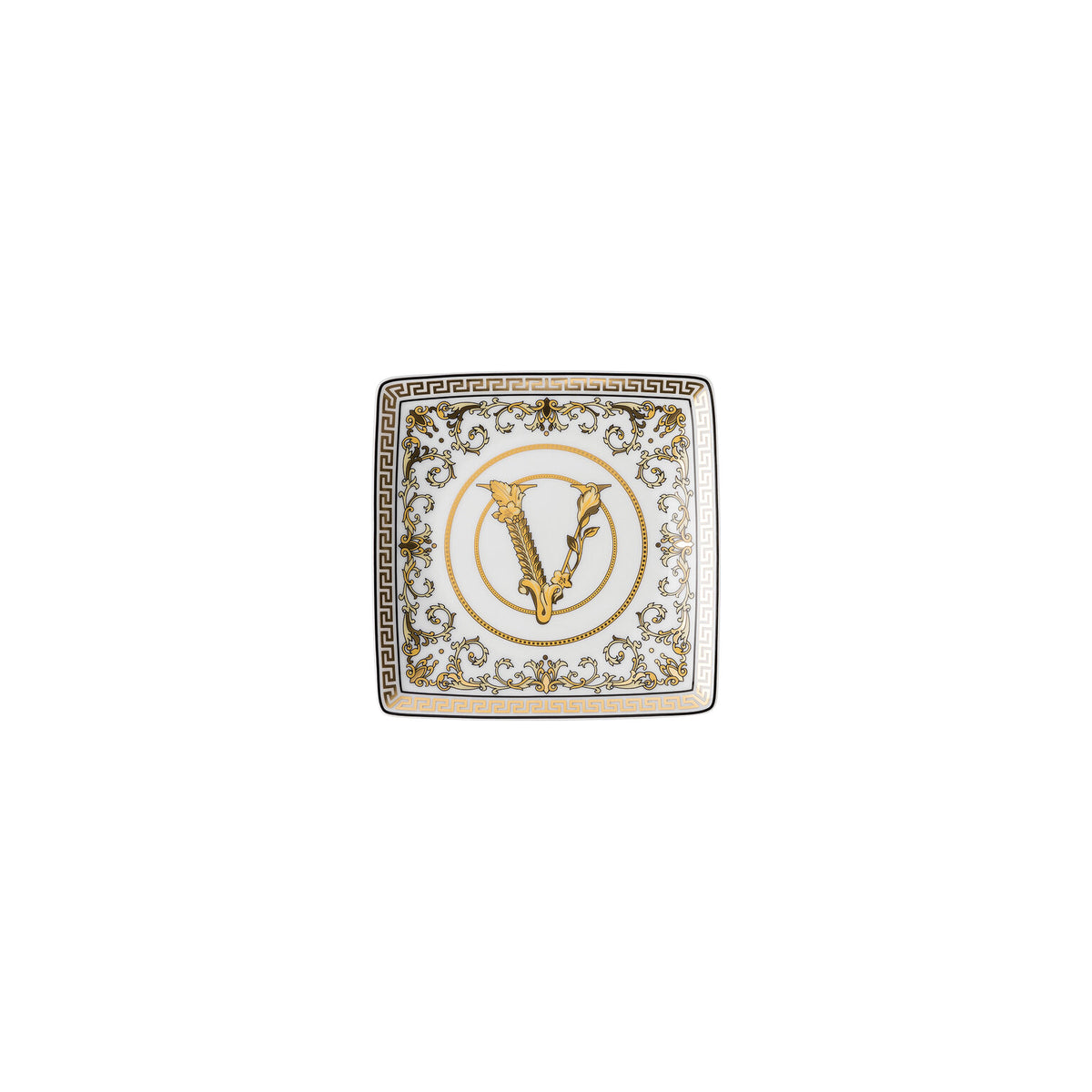 Versace Virtus Gala Canape Dish, 4 3/4 in, Square, White