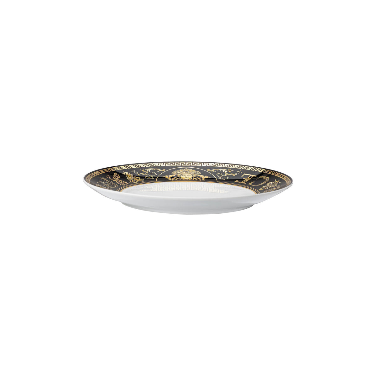 Versace Virtus Gala Salad Plate, 8 1/4 in, Black, view 2