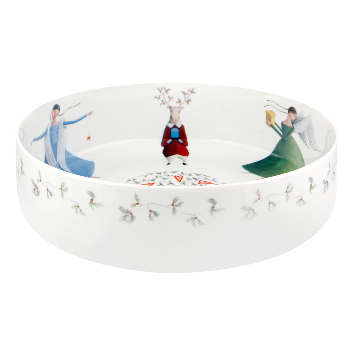 Vista Alegre Angels Salad Bowl on a white background