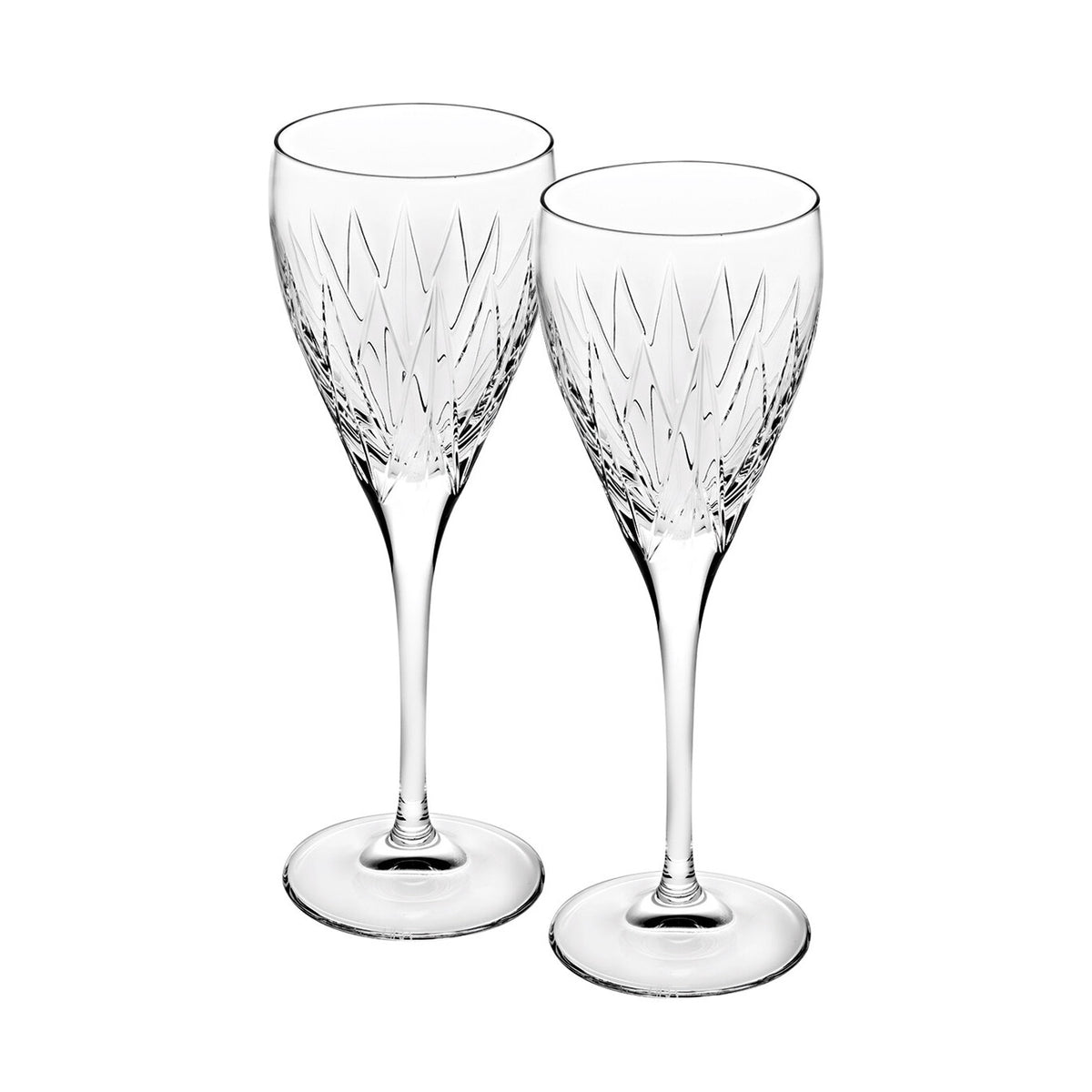 Vista Alegre Astro Set of 2 White Wine Goblets on a white background