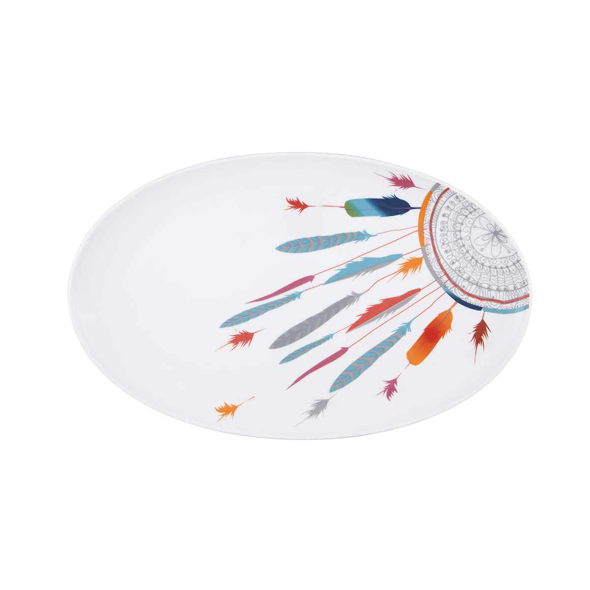 Vista Alegre Atrapasueños Large Oval Platter on a white background