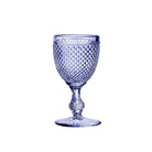 Vista Alegre Bicos Alfazema Set of 4 White Wine Goblets Lavender on a white background