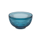 Vista Alegre Bicos Azul Blue Medium Bowl on a white background