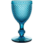 Vista Alegre Bicos Azul Set of 4 Water Goblets Blue on a white background