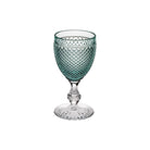 Vista Alegre Bicos Bicolor Goblet with Mint Green Top on a white background