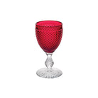 Vista Alegre Bicos Bicolor Goblet with Red Top on a white background