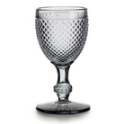 Vista Alegre Bicos Cinza Set of 4 White Wine Goblets Gray on a white background