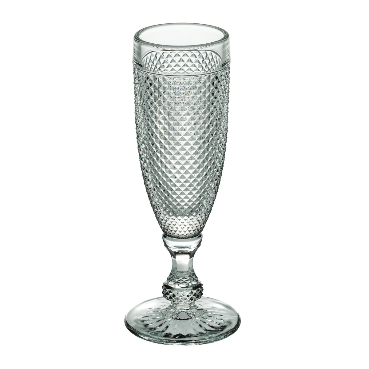 Vista Alegre Bicos Incolor Set of 4 Flutes on a white background