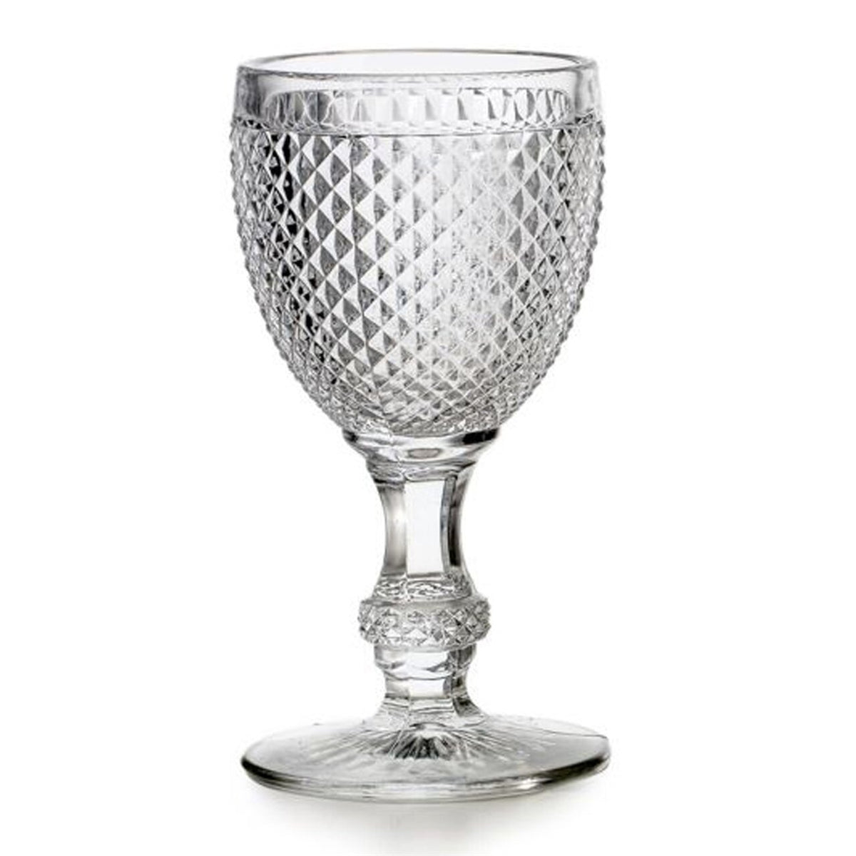 Vista Alegre Bicos Incolor Set of 4 White Wine Goblets on a white background