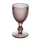 Vista Alegre Bicos Rosa Set of 4 Water Goblets Pink on a white background