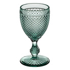Vista Alegre Bicos Verde Set of 4 Red Wine Goblets Mint Green on a white background