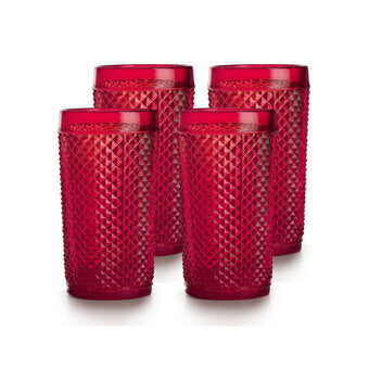 Vista Alegre Bicos Vermelho Set of 4 Highballs Red, view 2