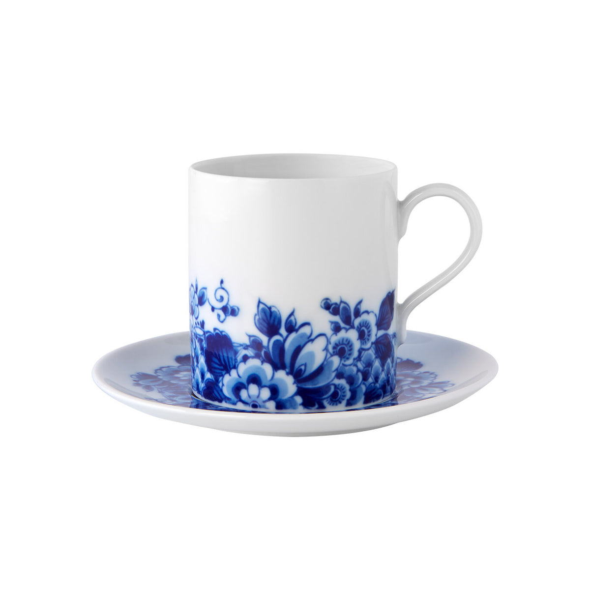 Vista Alegre Blue Ming Tea Cup and Saucer on a white background