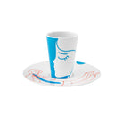 Vista Alegre Bode Inspiratório Coffee Cup with Saucer II on a white background