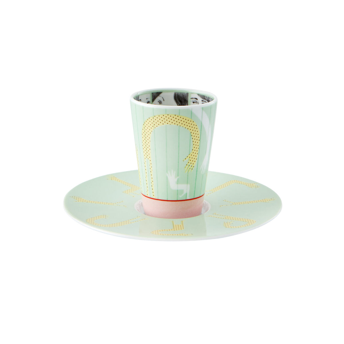 Vista Alegre Bode Inspiratório Coffee Cup with Saucer III on a white background