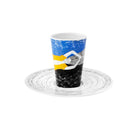 Vista Alegre Bode Inspiratório Coffee Cup with Saucer VII on a white background