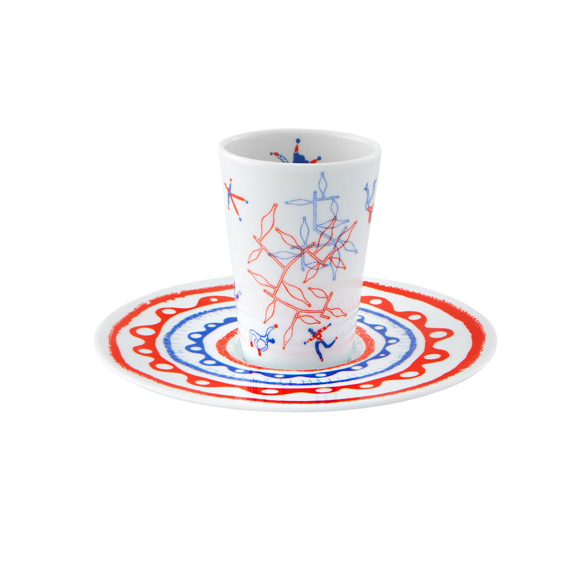 Vista Alegre Bode Inspiratório Coffee Cup with Saucer XLV on a white background