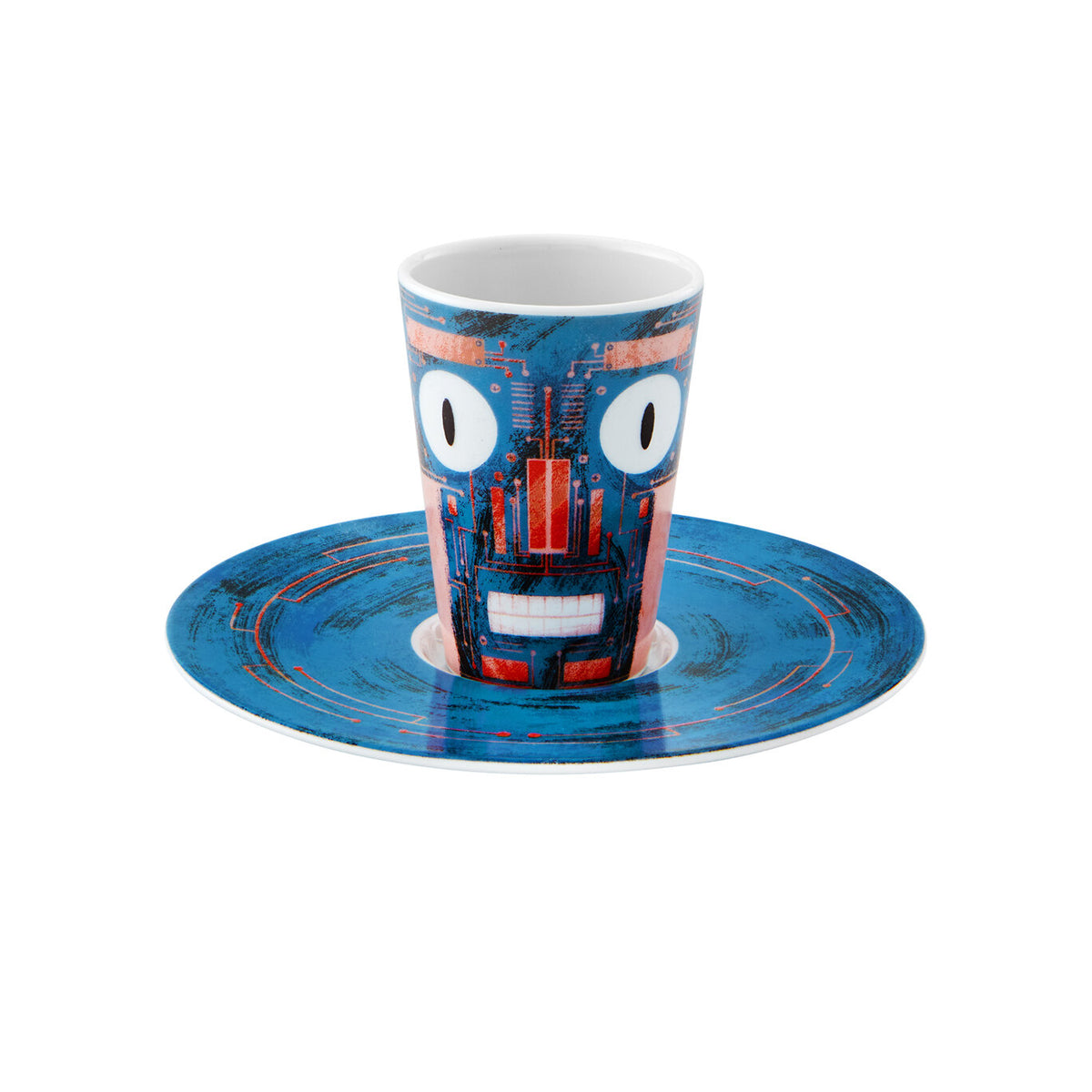 Vista Alegre Bode Inspiratório Coffee Cup with Saucer XXXIV on a white background