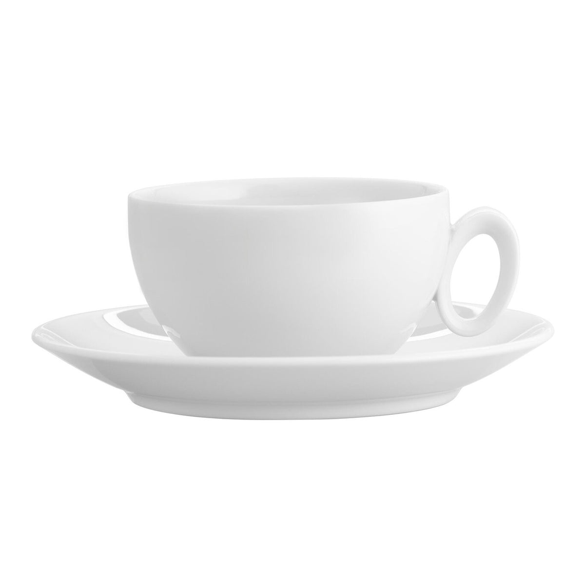 Vista Alegre Broadway White Breakfast Cup & Saucer on a white background
