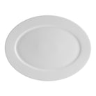 Vista Alegre Broadway White Large Oval Platter on a white background