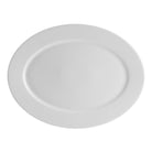 Vista Alegre Broadway White Medium Oval Platter on a white background