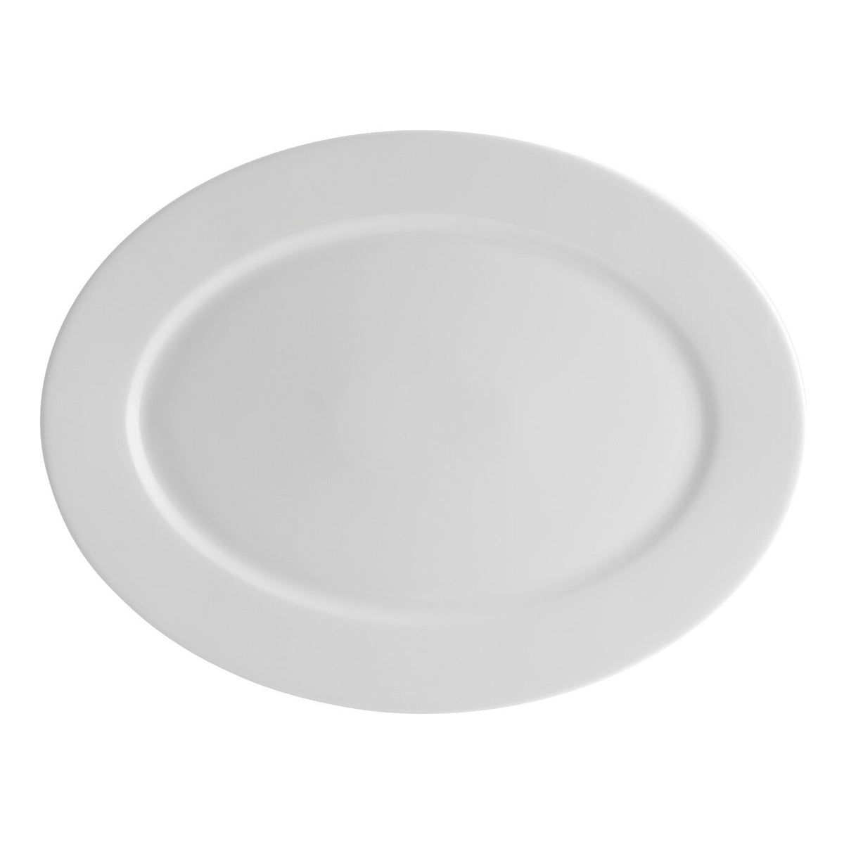 Vista Alegre Broadway White Small Oval Platter on a white background