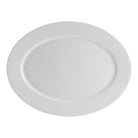 Vista Alegre Broadway White Small Oval Platter on a white background