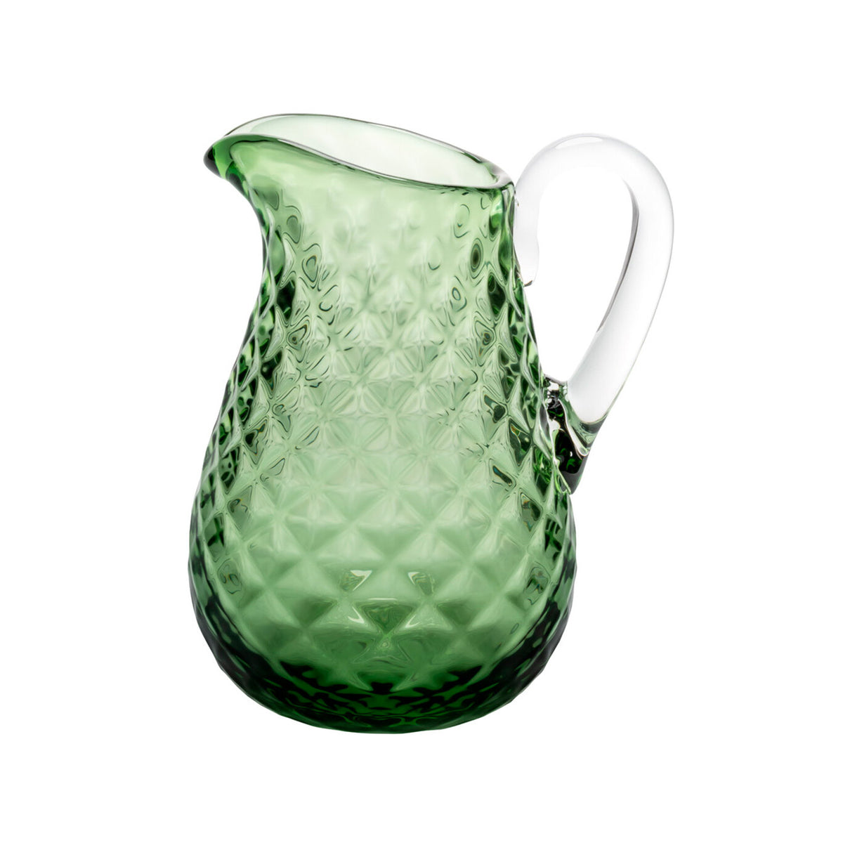 Vista Alegre Buriti Pitcher Green on a white background