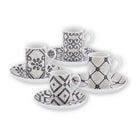 Vista Alegre Calçada Portuguesa Set of 4 Coffee Cups & Saucers on a white background