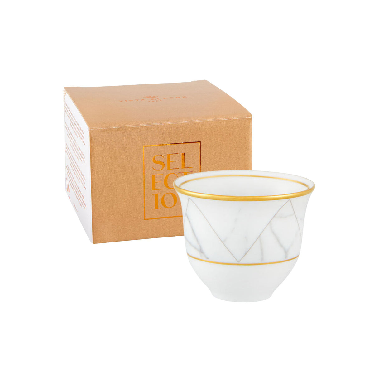 Vista Alegre Carrara Arabic Coffee Cup Selection on a white background