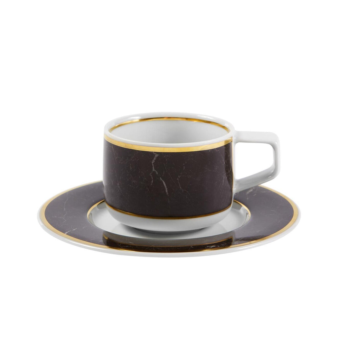 Vista Alegre Carrara Coffee Cup & Saucer on a white background