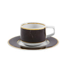 Vista Alegre Carrara Coffee Cup & Saucer on a white background