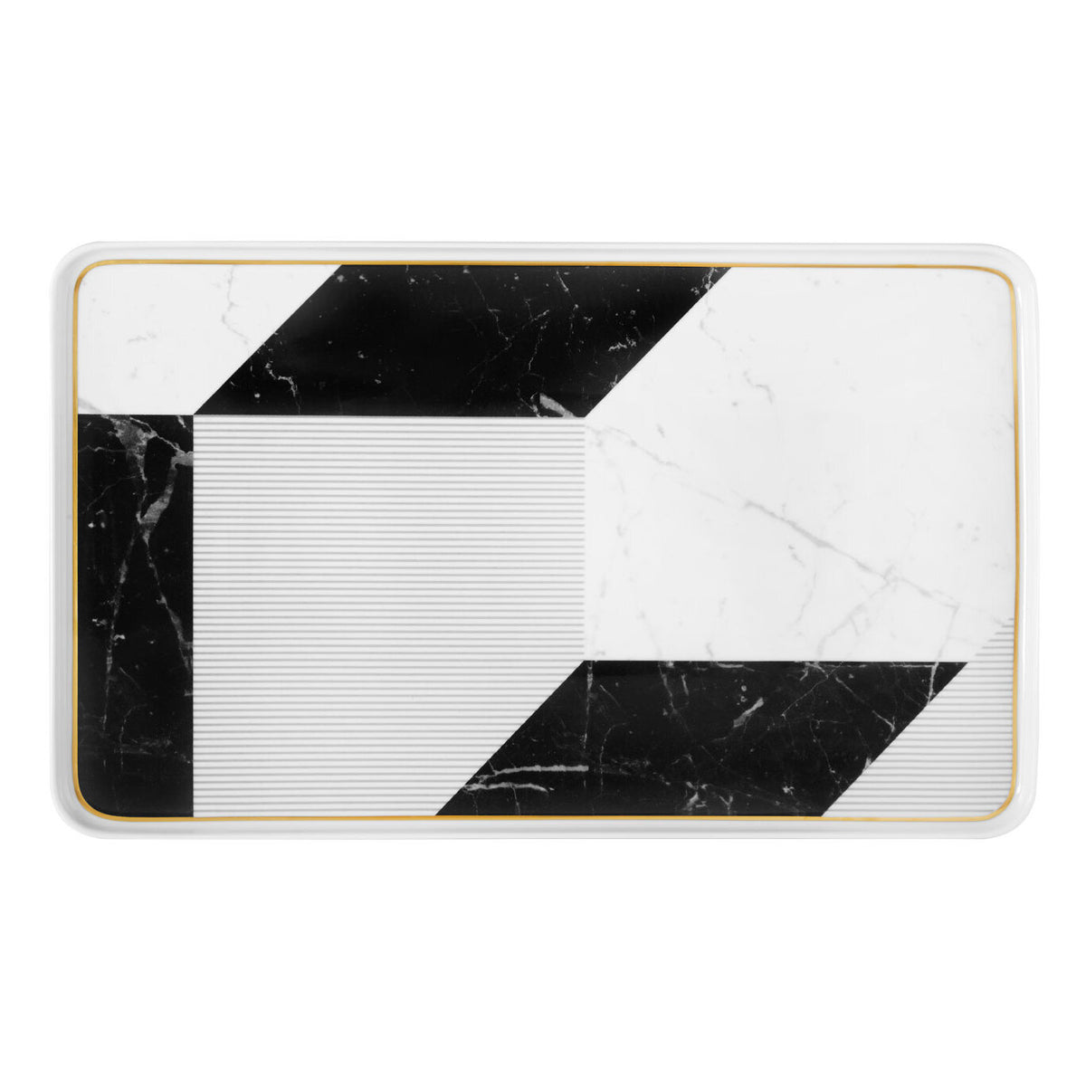 Vista Alegre Carrara Large Rectangular Platter on a white background