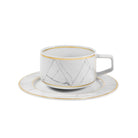 Vista Alegre Carrara Tea Cup & Saucer on a white background
