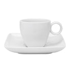 Vista Alegre Carré White Coffee Cup & Saucer on a white background